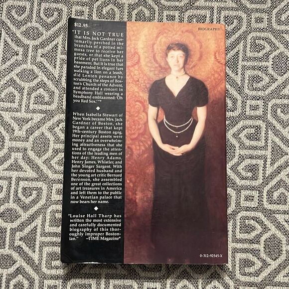 Louise Hall Tharp Mrs Jack A Biography Of Isabella Stewart Gardner Book - Picture 2 of 3